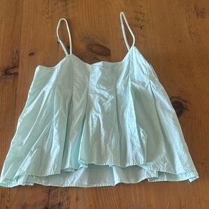 Zara Soft Blue Pleated Camisole